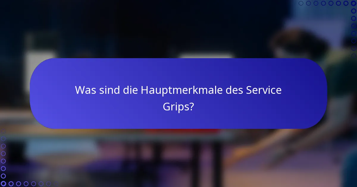 Was sind die Hauptmerkmale des Service Grips?